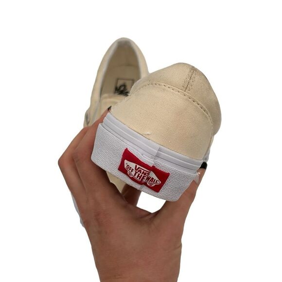 Vans off white cream slip ons sneaker women’s size 9 men’s size 7.5 - Picture 9 of 11